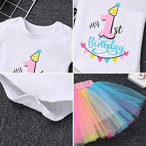 Baby Girl 1st/2nd/3rd Birthday Party Cake Smash Tutu Set 3pcs