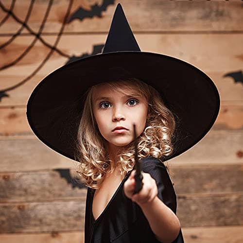8Pcs Black Hanging Witch Hats for Halloween Party-decoration