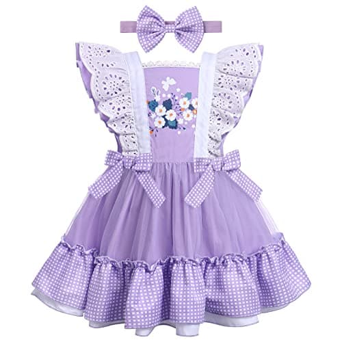 Baby Girl Flower Petal Rainbow Tutu Princess Dress