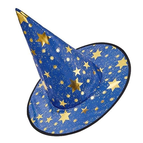 Zando Halloween Witch Hat - Star Print for Boys, Girls, Women