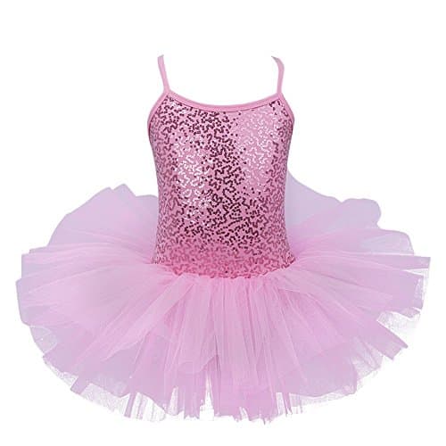 Girls Sequined Ballet Tutu Dress Leotard for Ballerinas