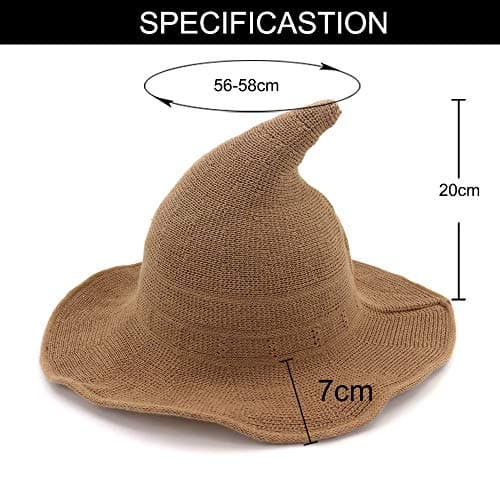 URFUN Women's Wool Witch Hat for Halloween Party