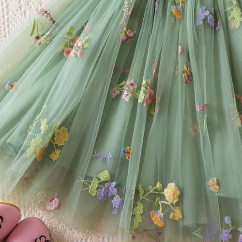 Nileafes Toddler Girl Summer Floral A-Line Sundress Sleeveless Beach Butterflies