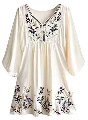 Bohemian Embroidered Dress for Women