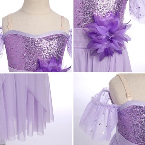 Ballet Leotard with Tulle Skirt and Sequins for Girls