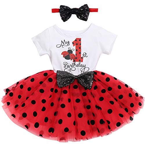 Baby Girl 1st/2nd Birthday Dress & Headband Set