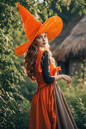HOMELEX Black Witch Hat for WomenLarge Size Halloween Party Costumewear
