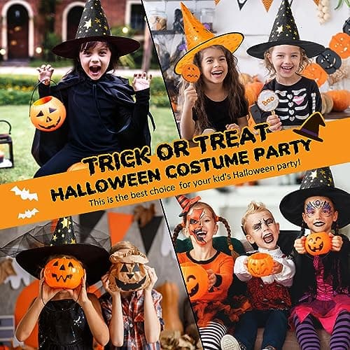 Zando Halloween Witch Hat - Star Print for Boys, Girls, Women