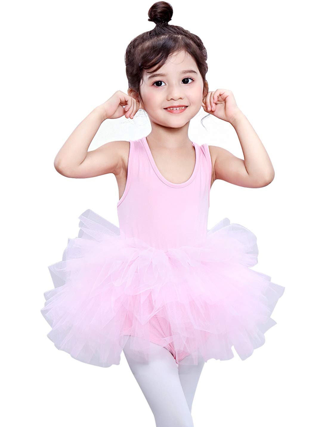 Tutu.kk Girls' 4-Layer Ballet Tutu Leotard (12 Months - 7 Years)