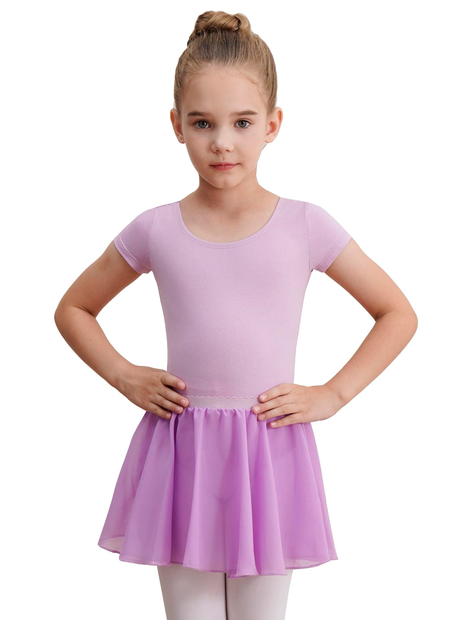 WEGETIT Girls Toddler Ballet Leotard with Skirt Tutu Dance Outfit