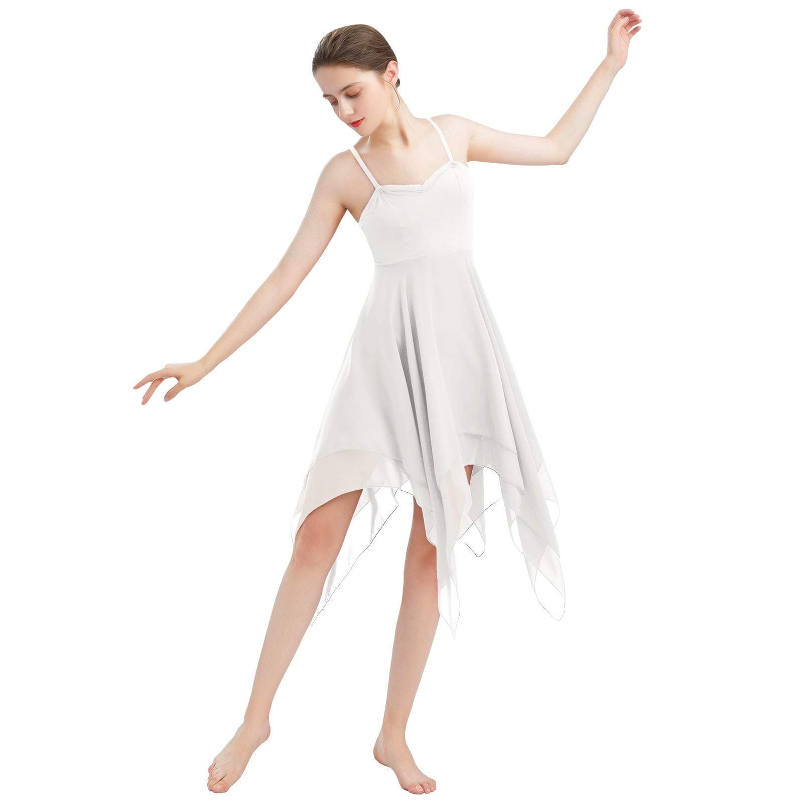 AFAVOM Flowy Chiffon Dance Dress for Women Contemporary Lyrical Costumes