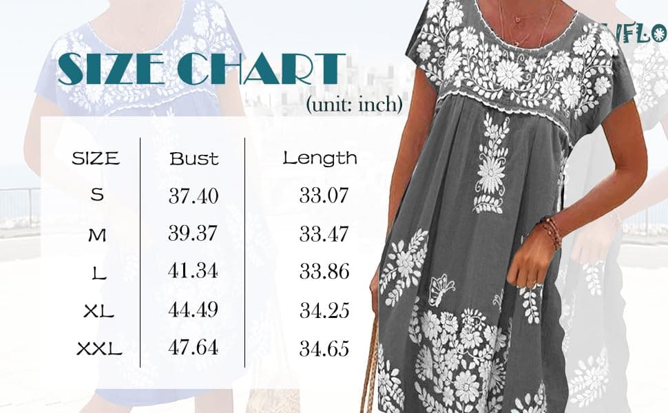 Melliflo Women’s Floral Embroidered Short Sleeve Fiesta Dress