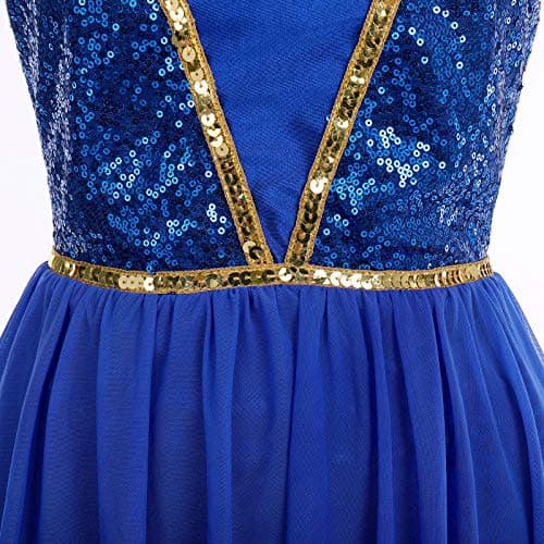 Shiny Sequins Spaghetti Strap High Low Dance Dress for Women