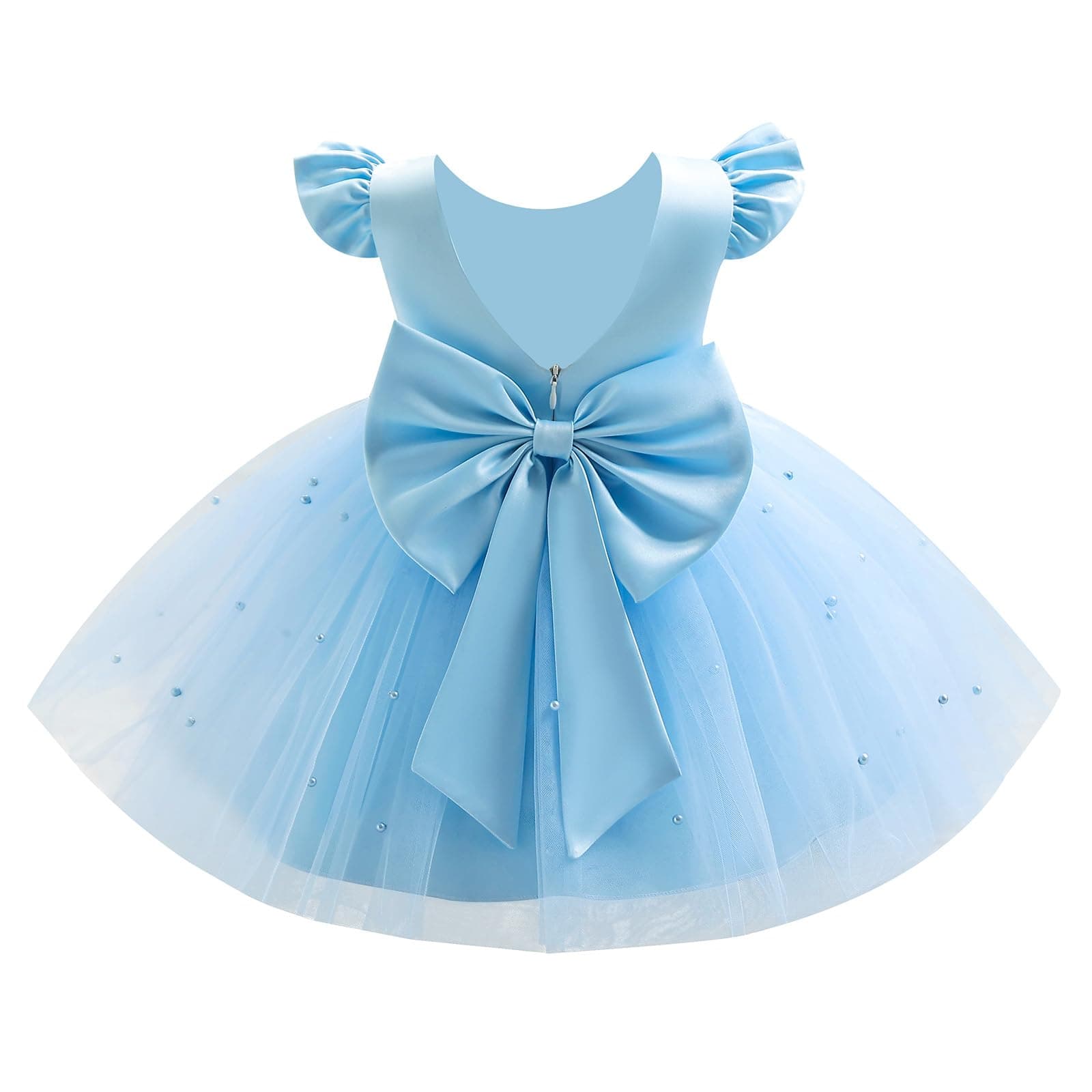 Baby Girls Satin Bowknot Princess Tutu Dress