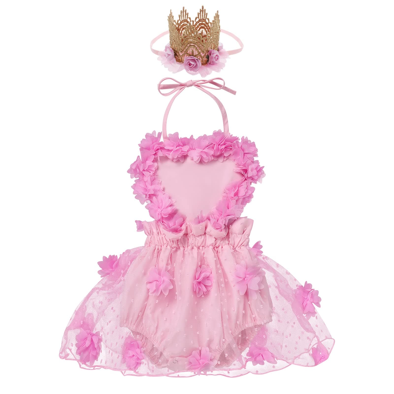 Baby Girl's First Birthday Cake Smash Outfit