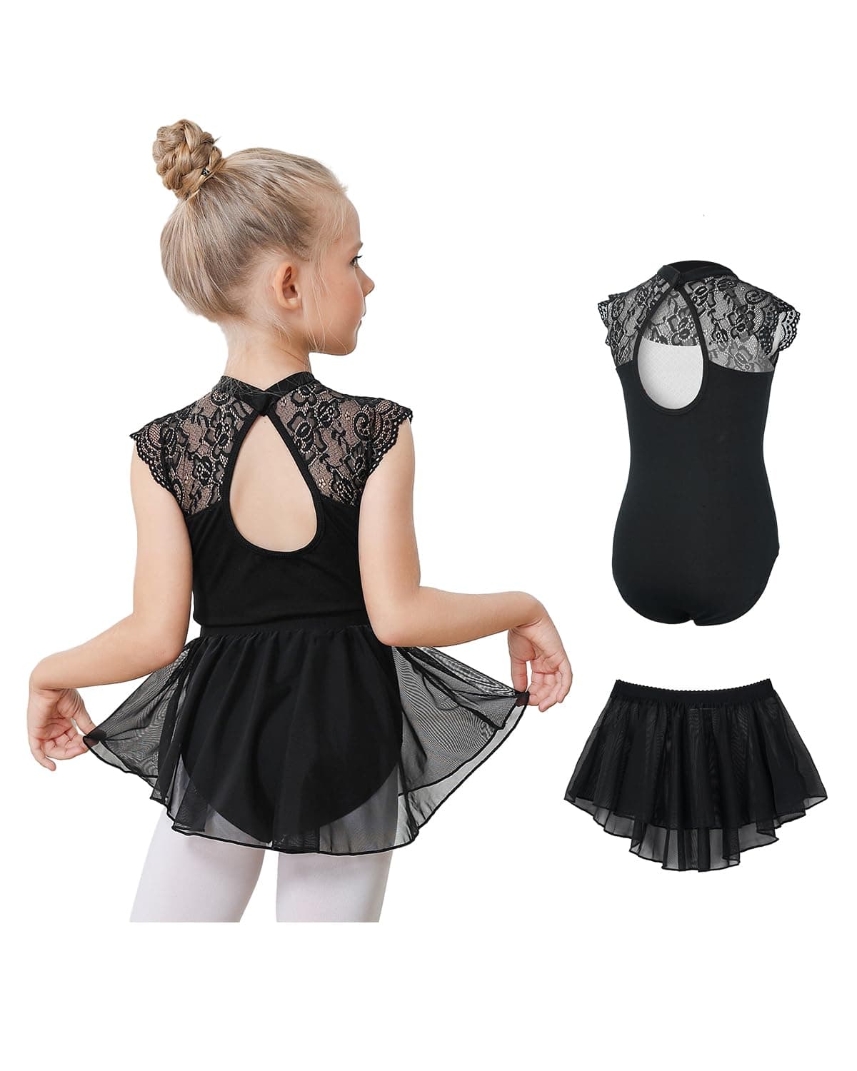 Gogokids Toddler Ballet Leotard with Shiny Skirt Combo