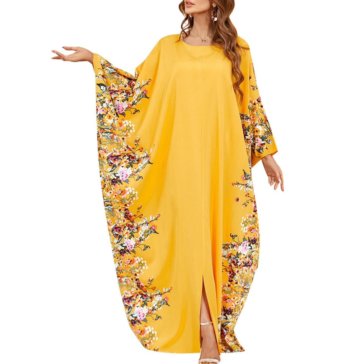 ODIZLI Turkish Muslim Abaya with Pendant Bat Sleeves