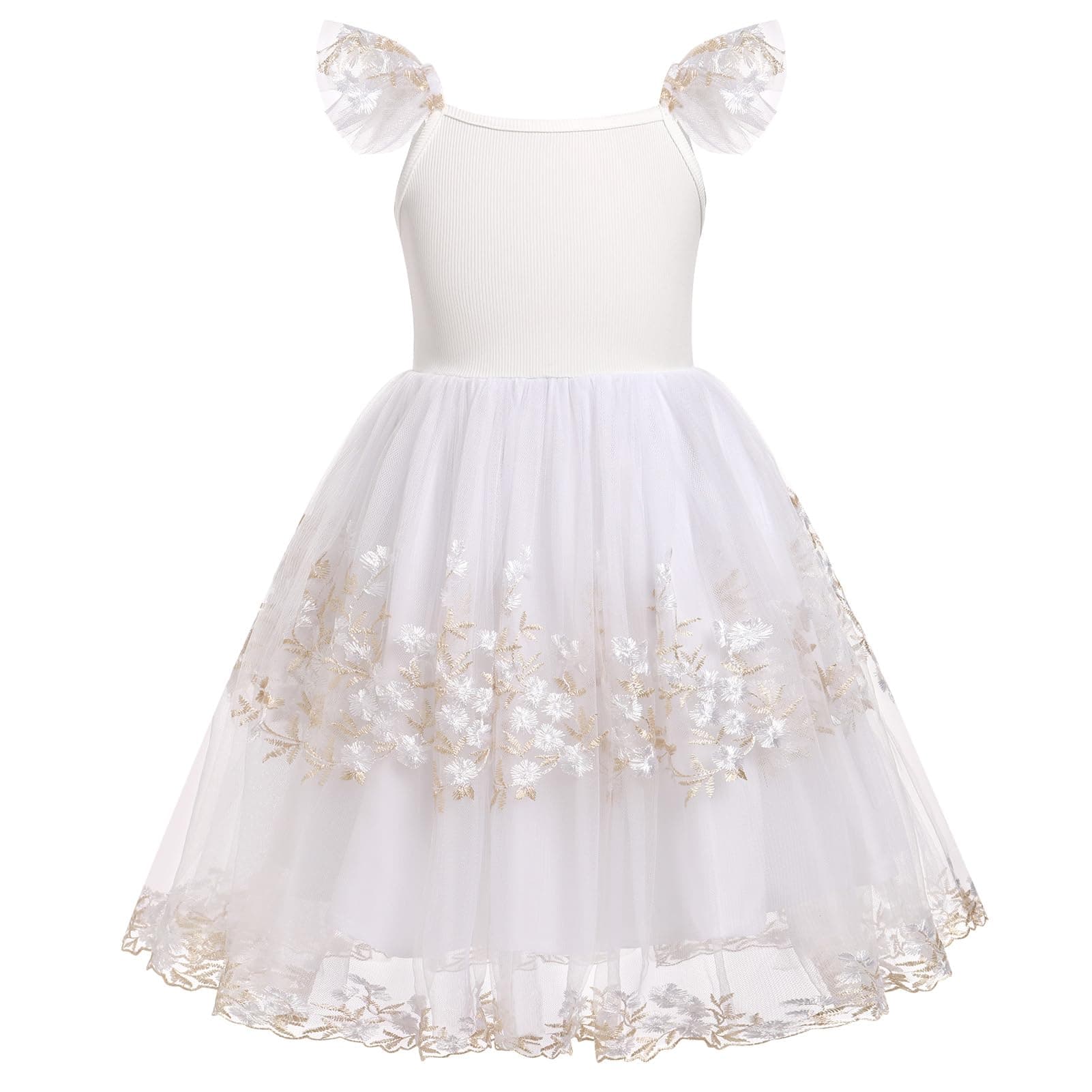 ODASDO Flower Girl Tutu Wedding Dress for Girls