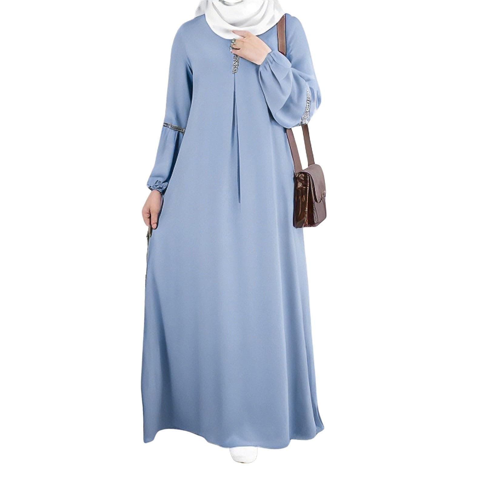 KUIOLYPOER Women's Pakistani Kaftan Abaya, Muslim Dress for Prayer and Dubai Outfits