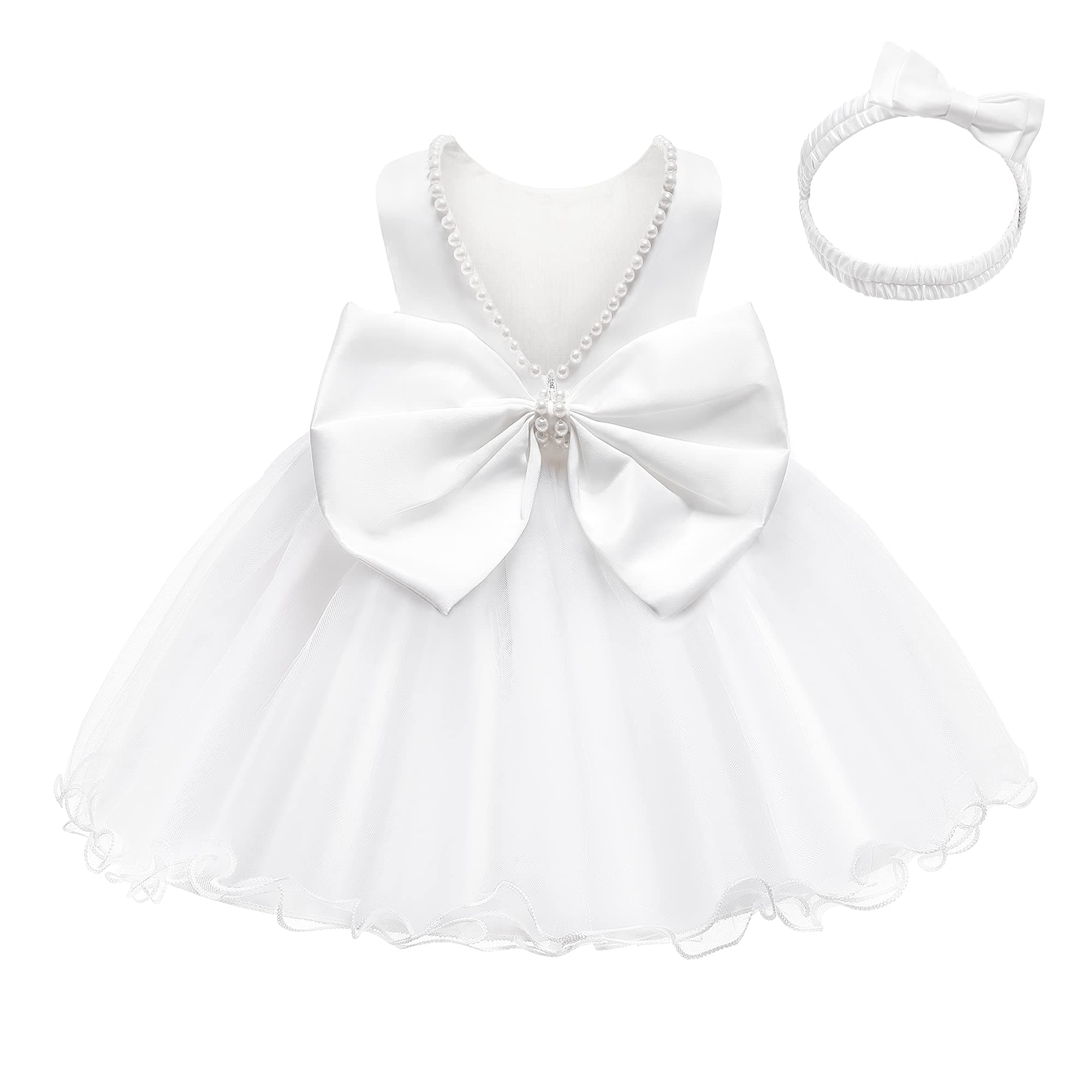 Refined Title: LZH Baby Girls Backless Flower Wedding Dresses