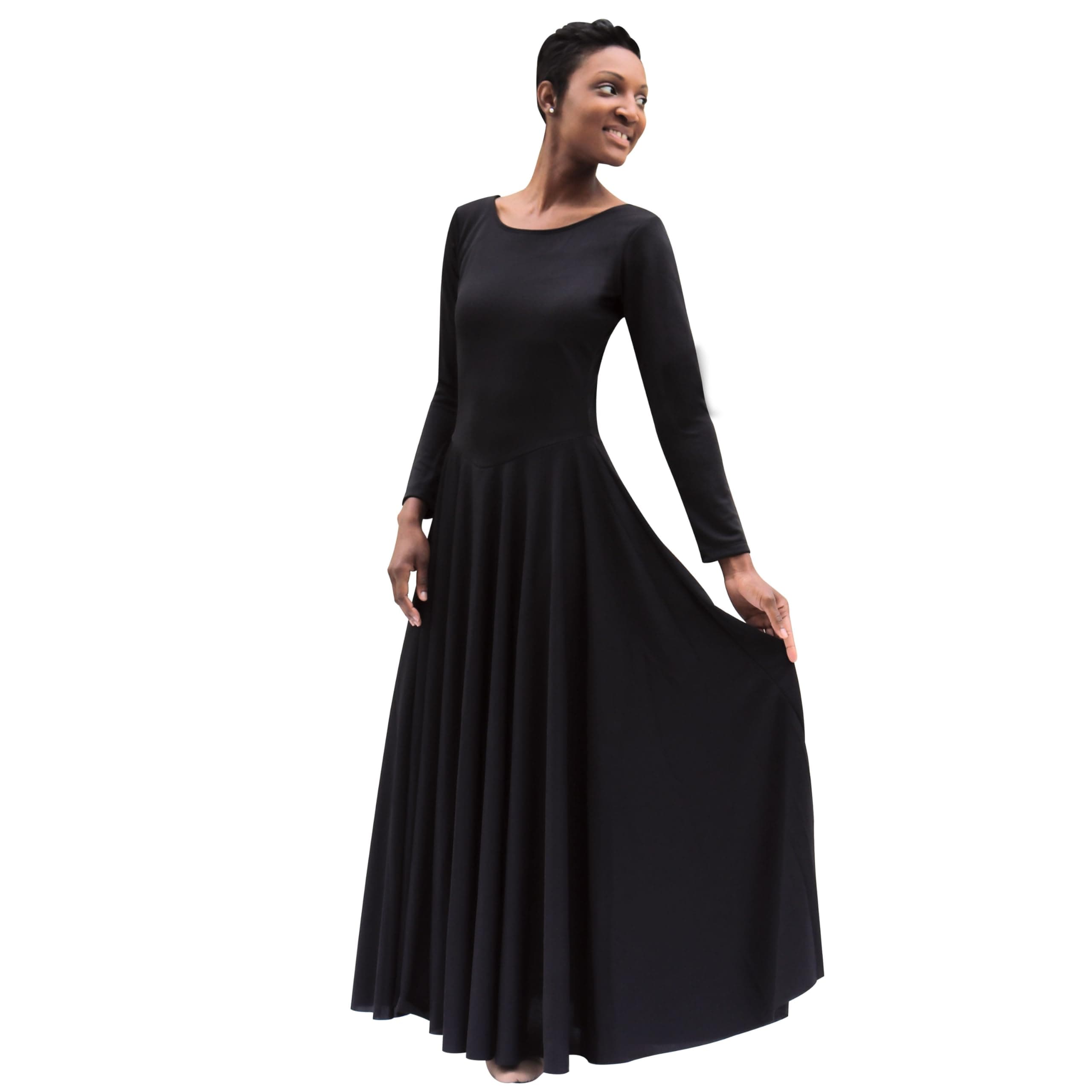 EUROTARD Women's Long Sleeve Worship Liturgical Dance Dress
