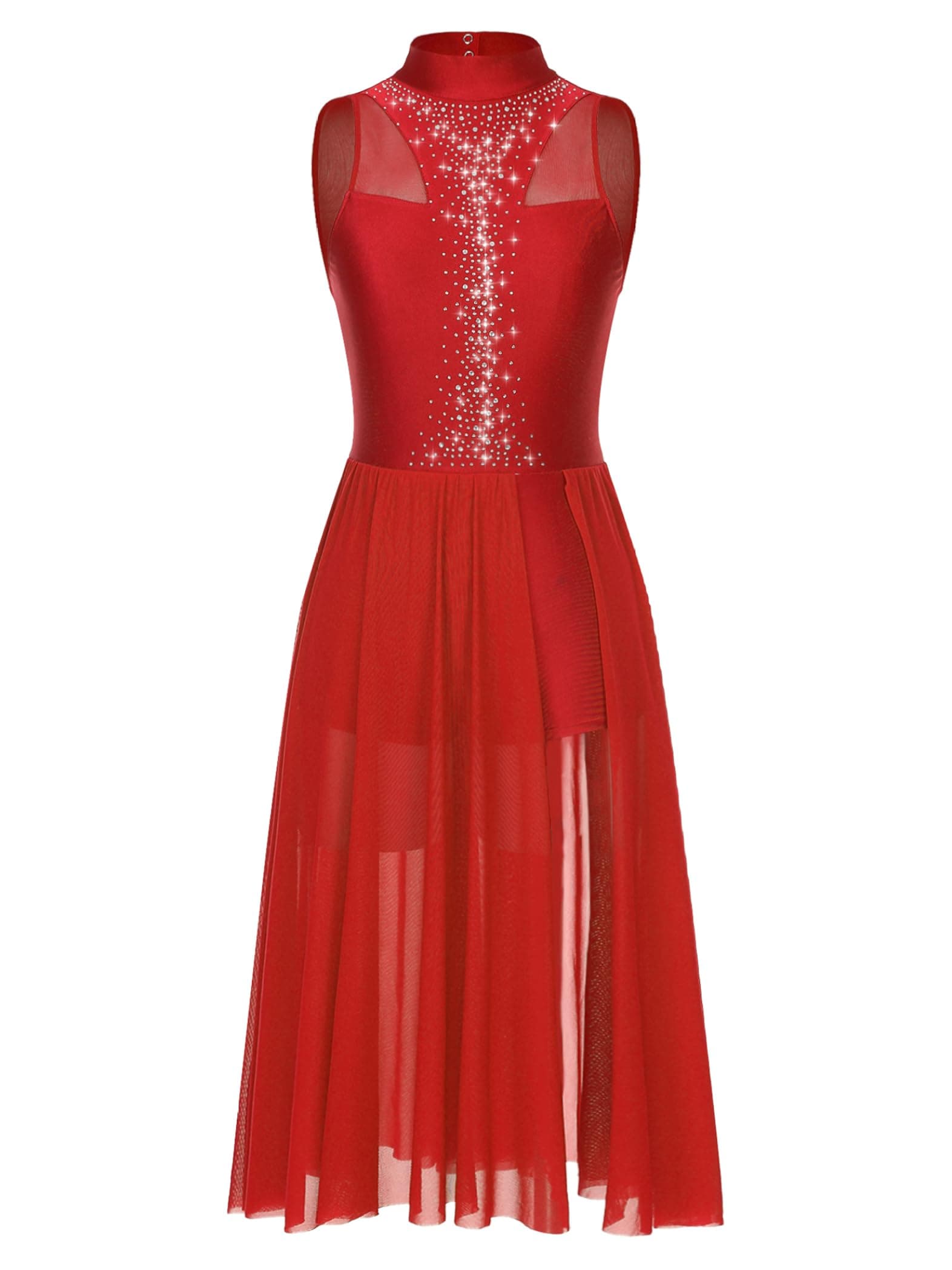 Women's Lyrical Dance Costume Mesh Flowy Dress