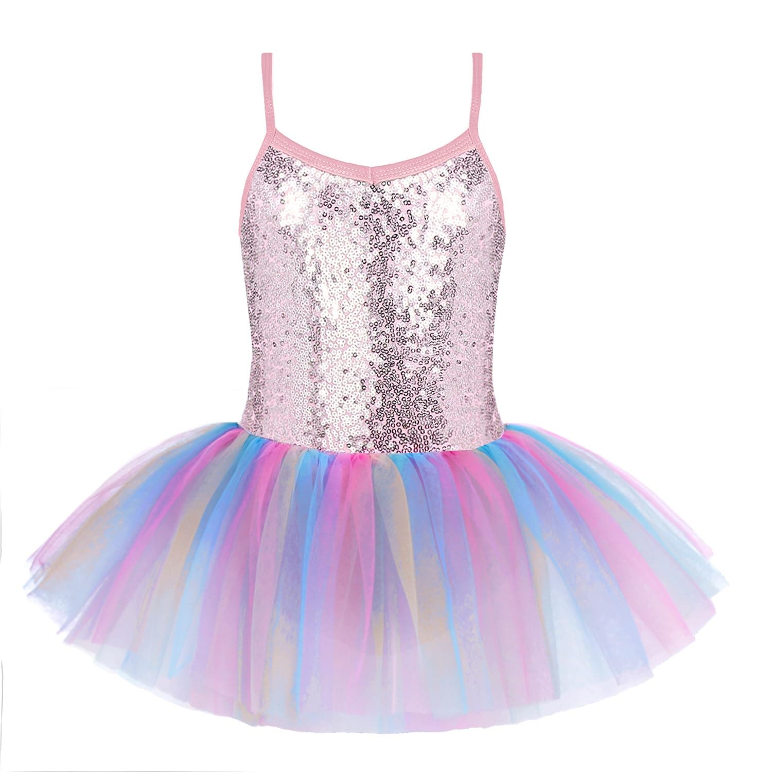 Zaclotre Sparkly Ballet Leotard & Tutu Dress for Little Girls