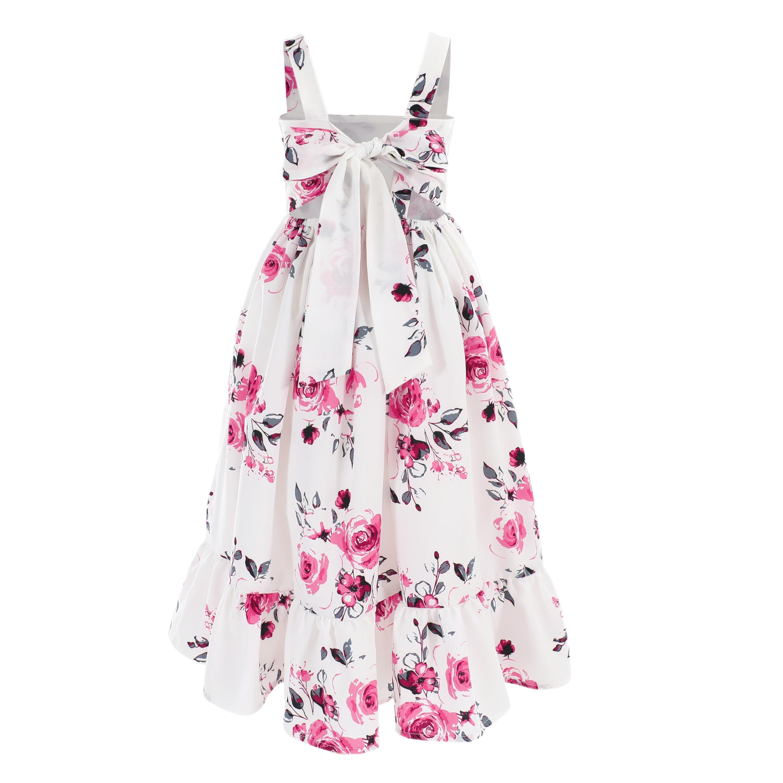 Flofallzique Vintage Floral Maxi Dress for Kids Birthday Parties