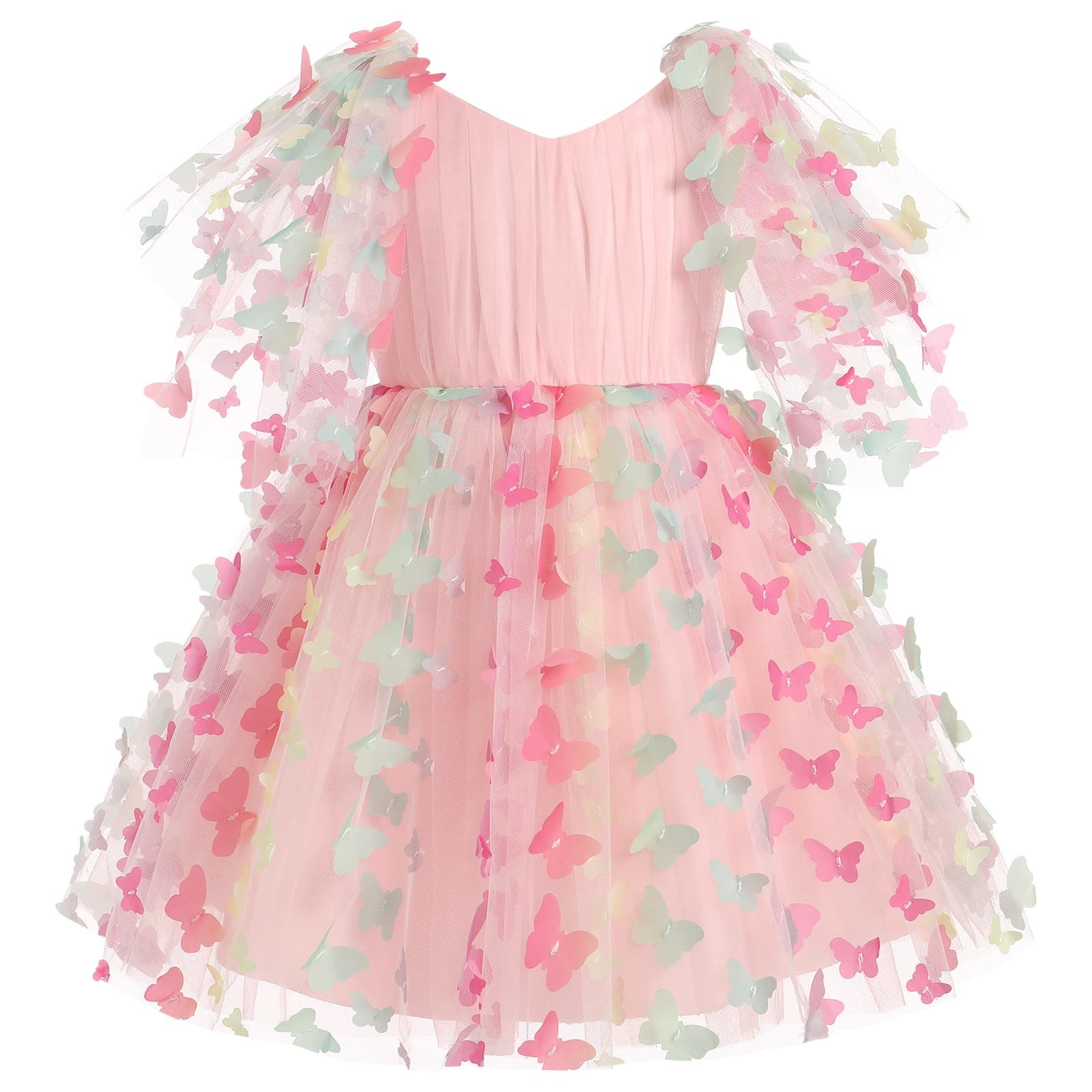 Girls' Butterfly Tulle Dress for Special Occasions