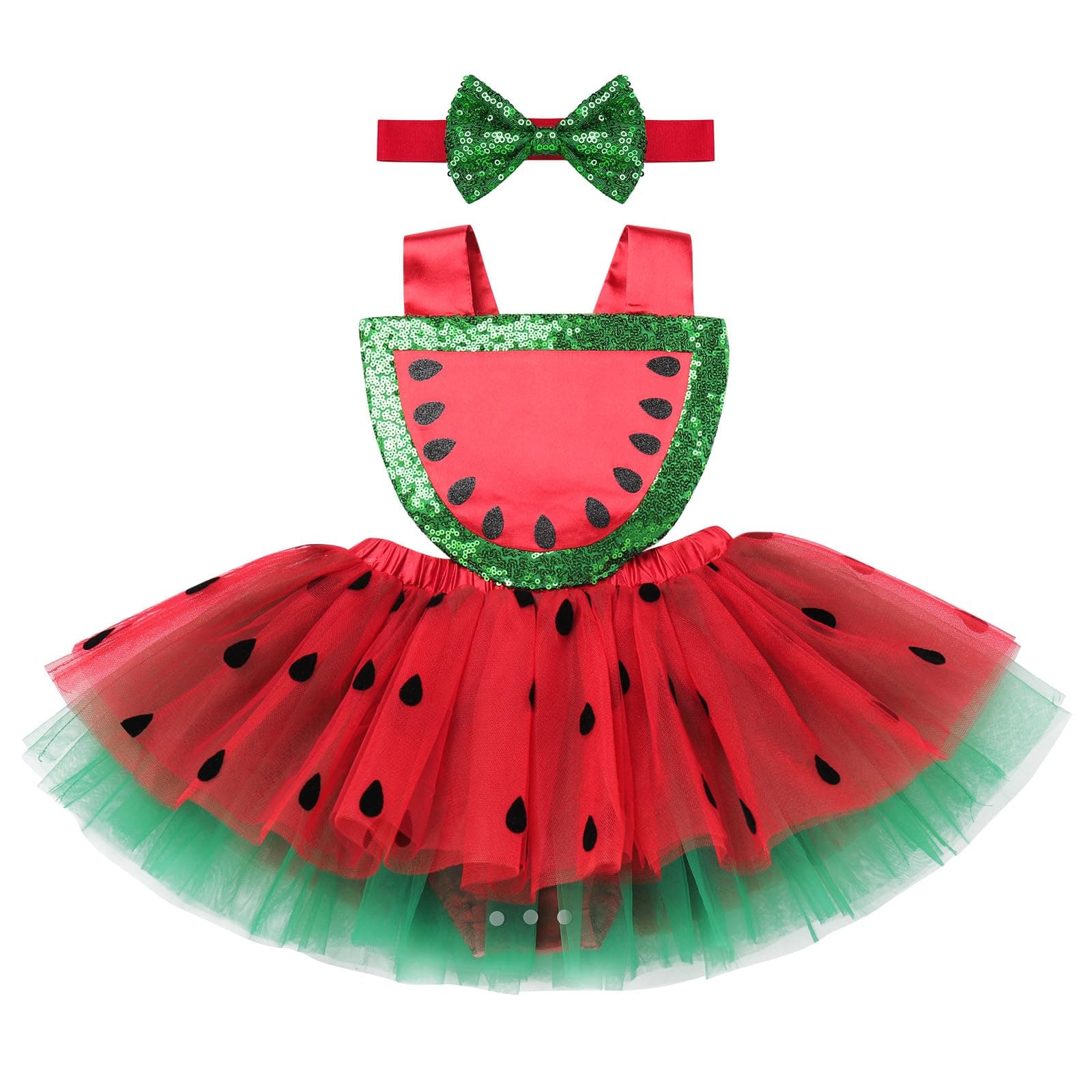 ODASDO Baby Girl Watermelon Dress Birthday Outfit
