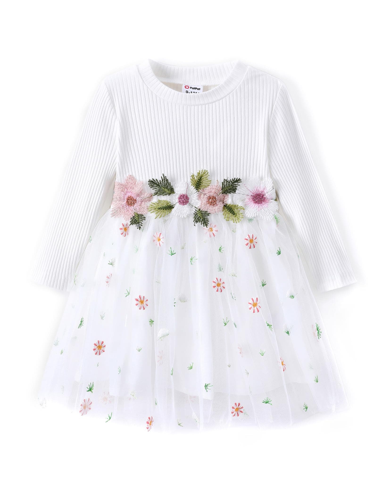 PATPAT Girl's Tulle Tutu Party Dress Formal Flower Princess