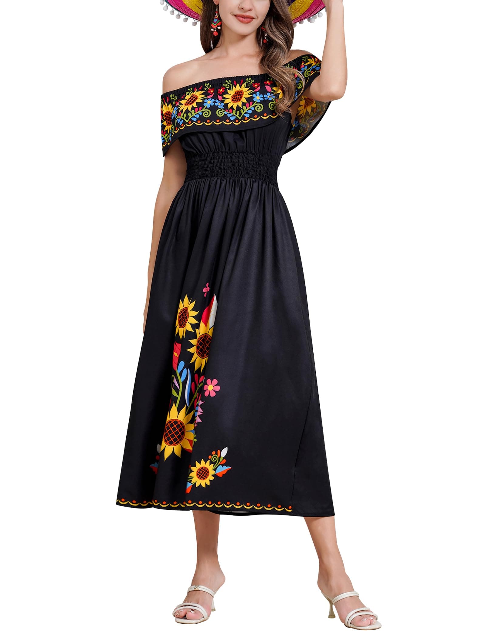 Traditional Mexican Fiesta Dress for Women