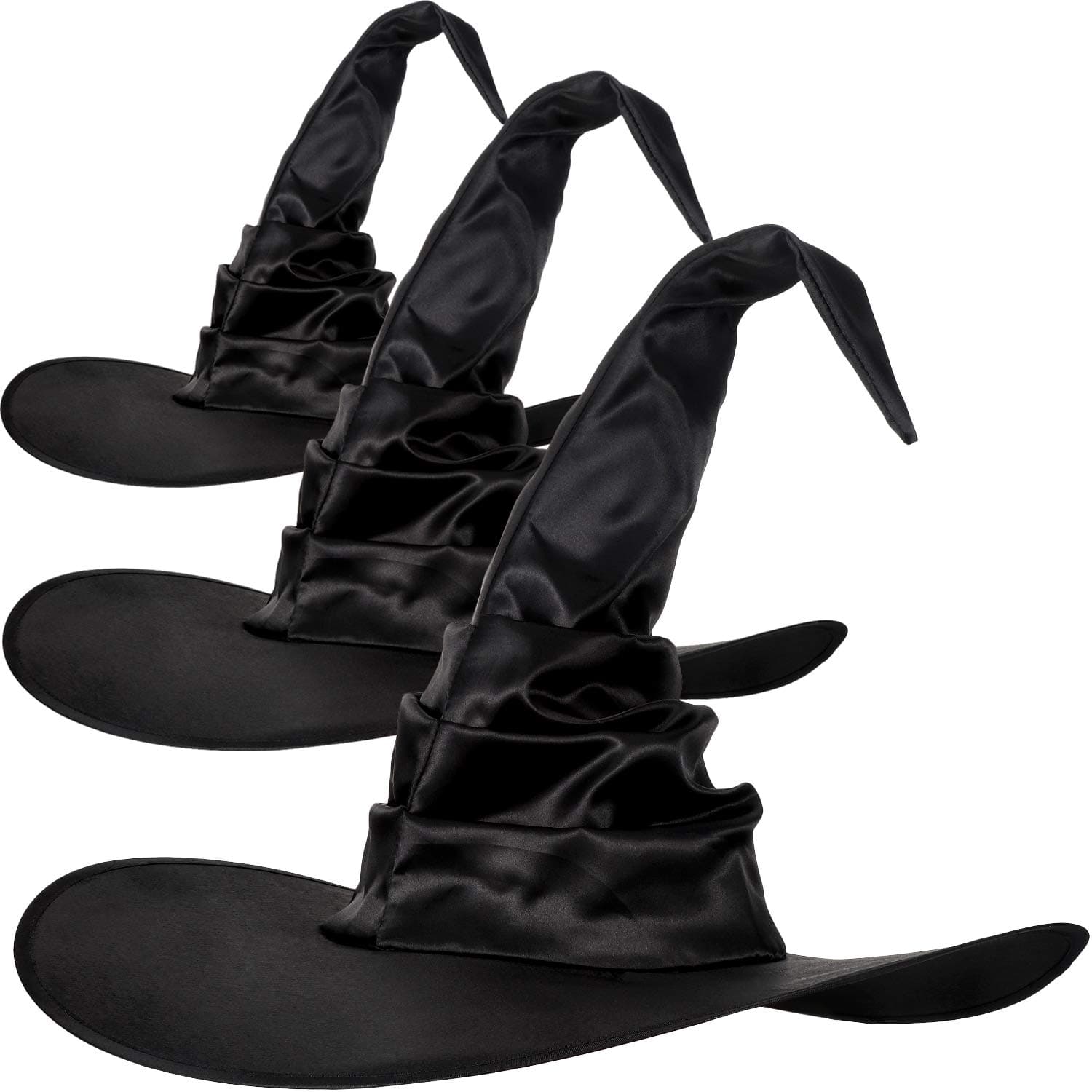 Women's Black Witch Hat Set for Halloween Cosplay Party