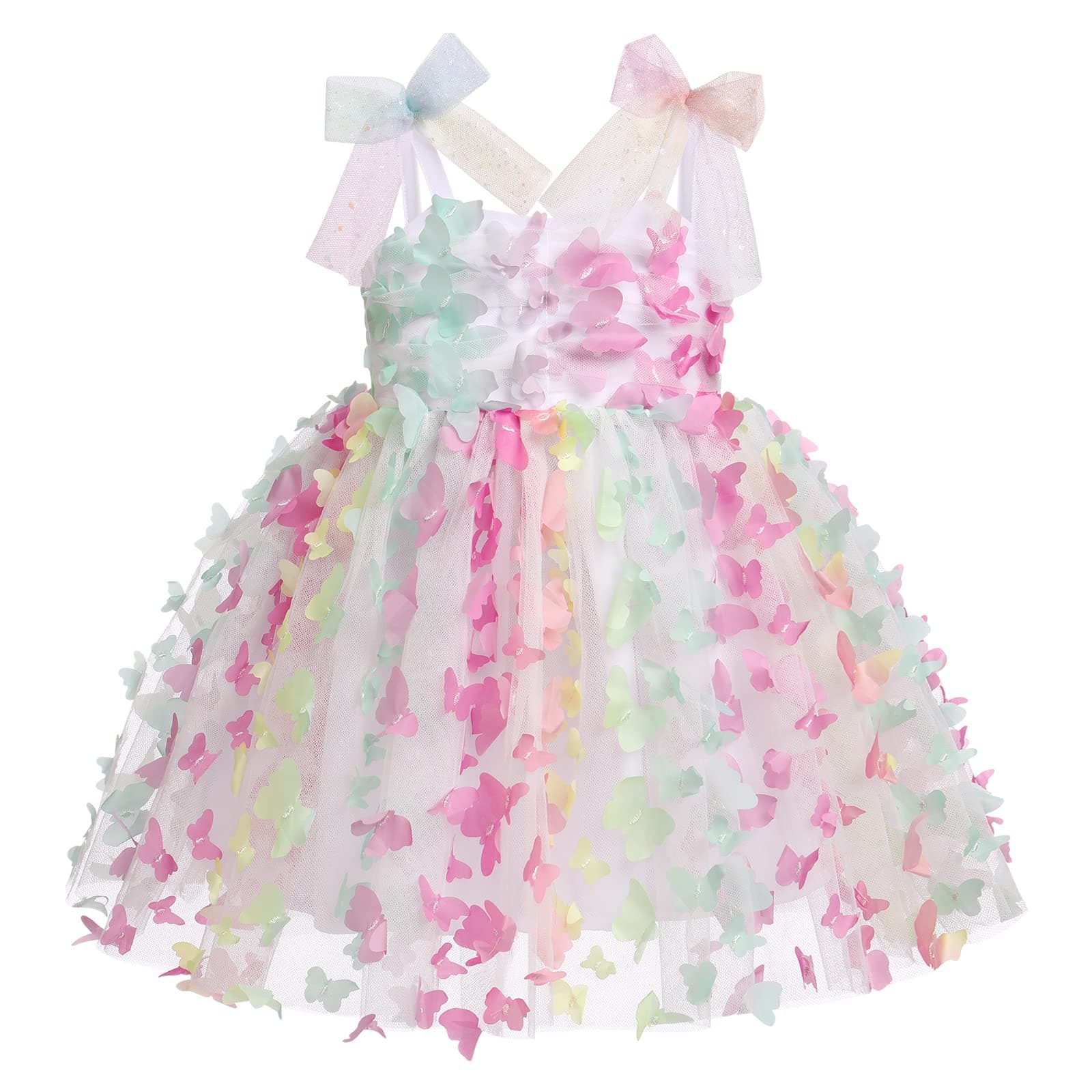 Toddler Girls' Birthday Party Dress with Bowknot and Tulle Tutu