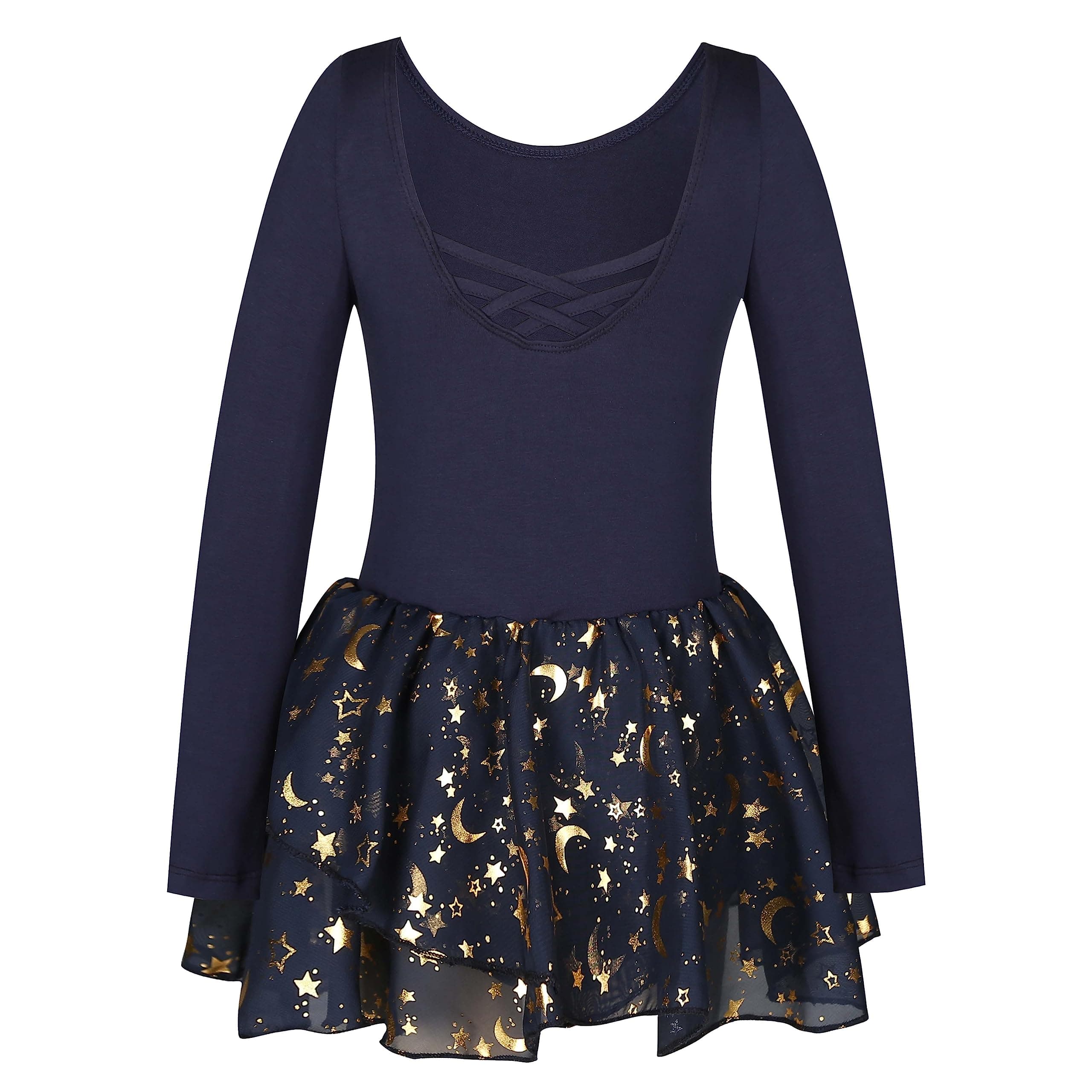 Phineein Girls' Sparkle Ballet Leotard with Skirt