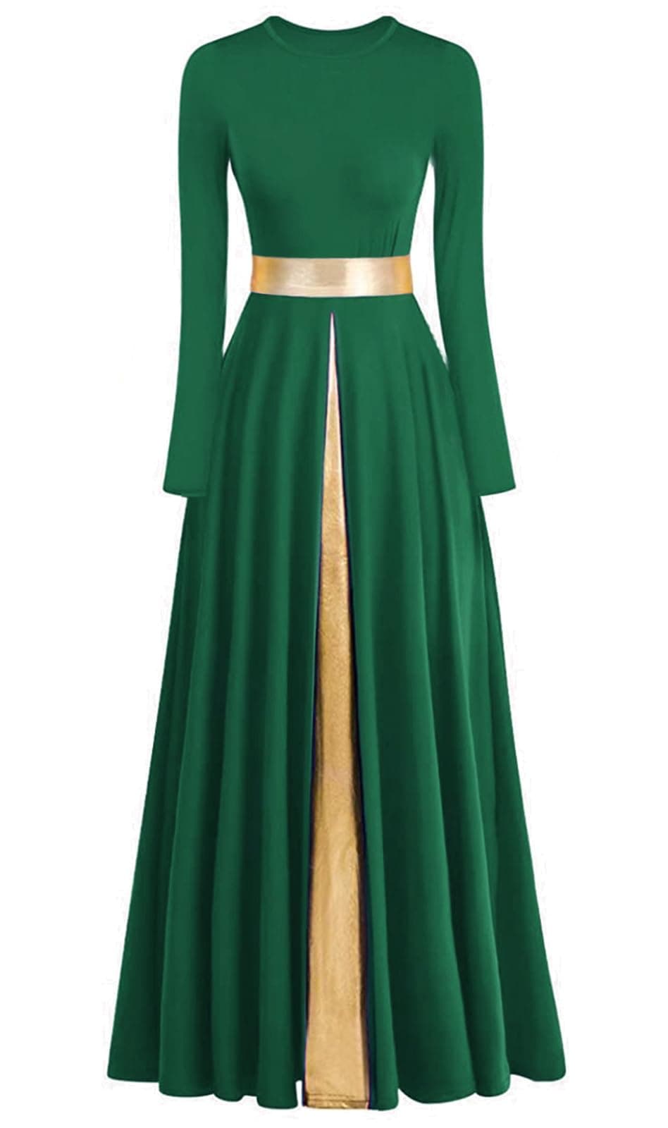 Z&X Women's Metallic Color Block Worship Liturgical Dresses Lyrical Dancewear