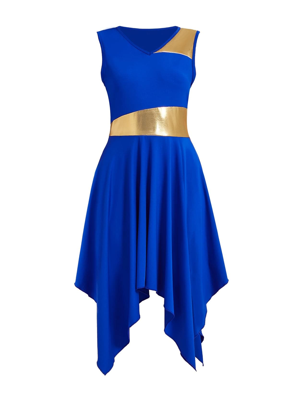 ZYACTU Women's V-Neck Liturgical Dance Dress for Praise and Worship