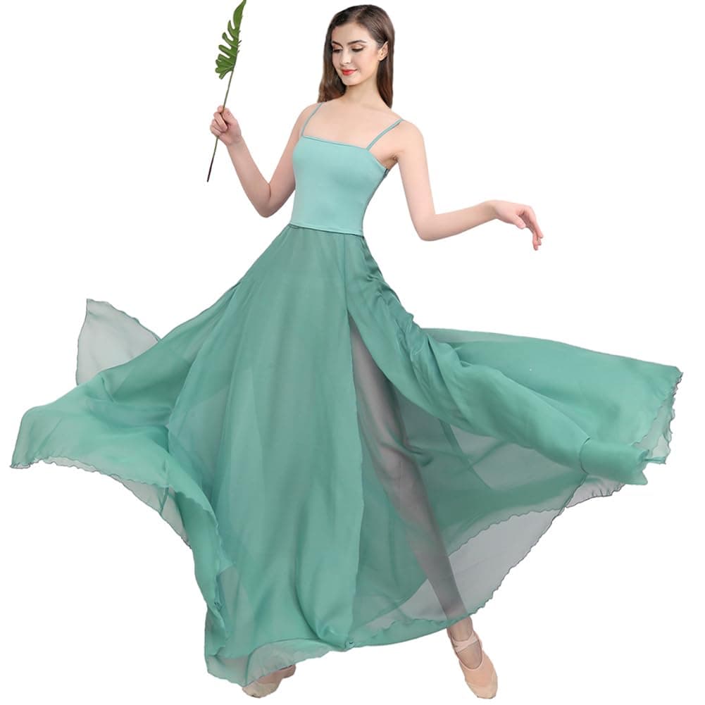 ROYAL SMEELA Women's Contemporary Dance Costume Maxi Spaghetti Strap Boho Dress
