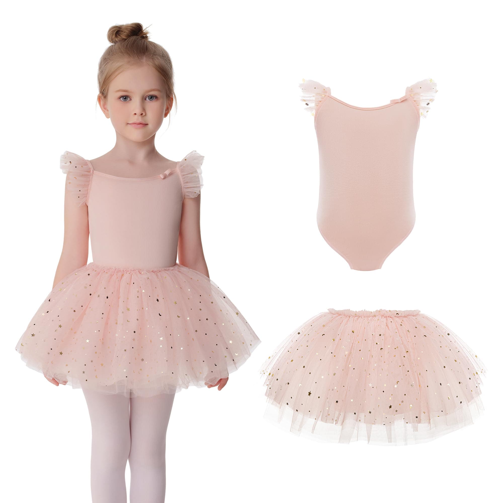TUTULAND Ballet Leotards for Girls - Toddler Dance Combo