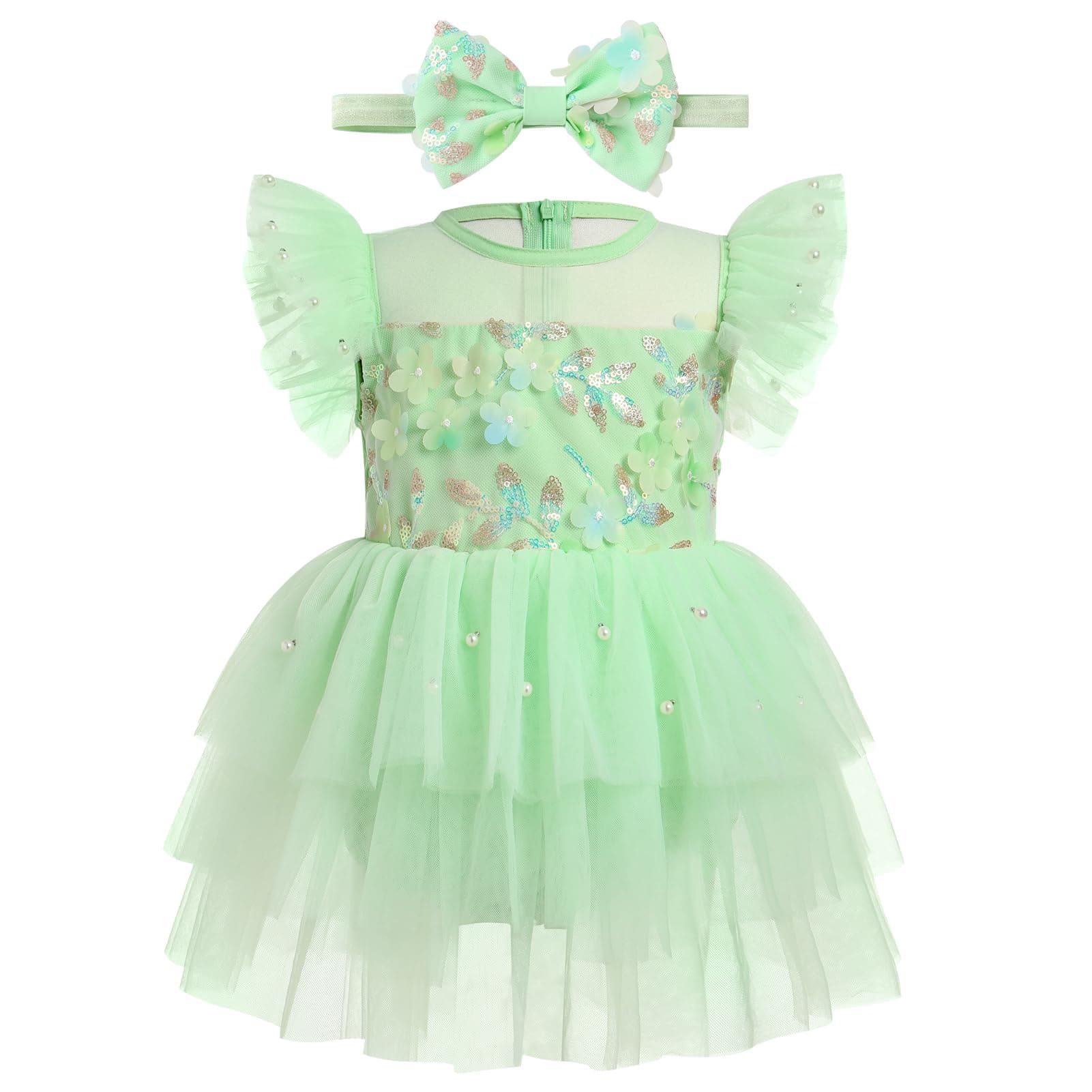 Newborn Princess Tutu Romper Dress for Baby Girls 0-24 Months