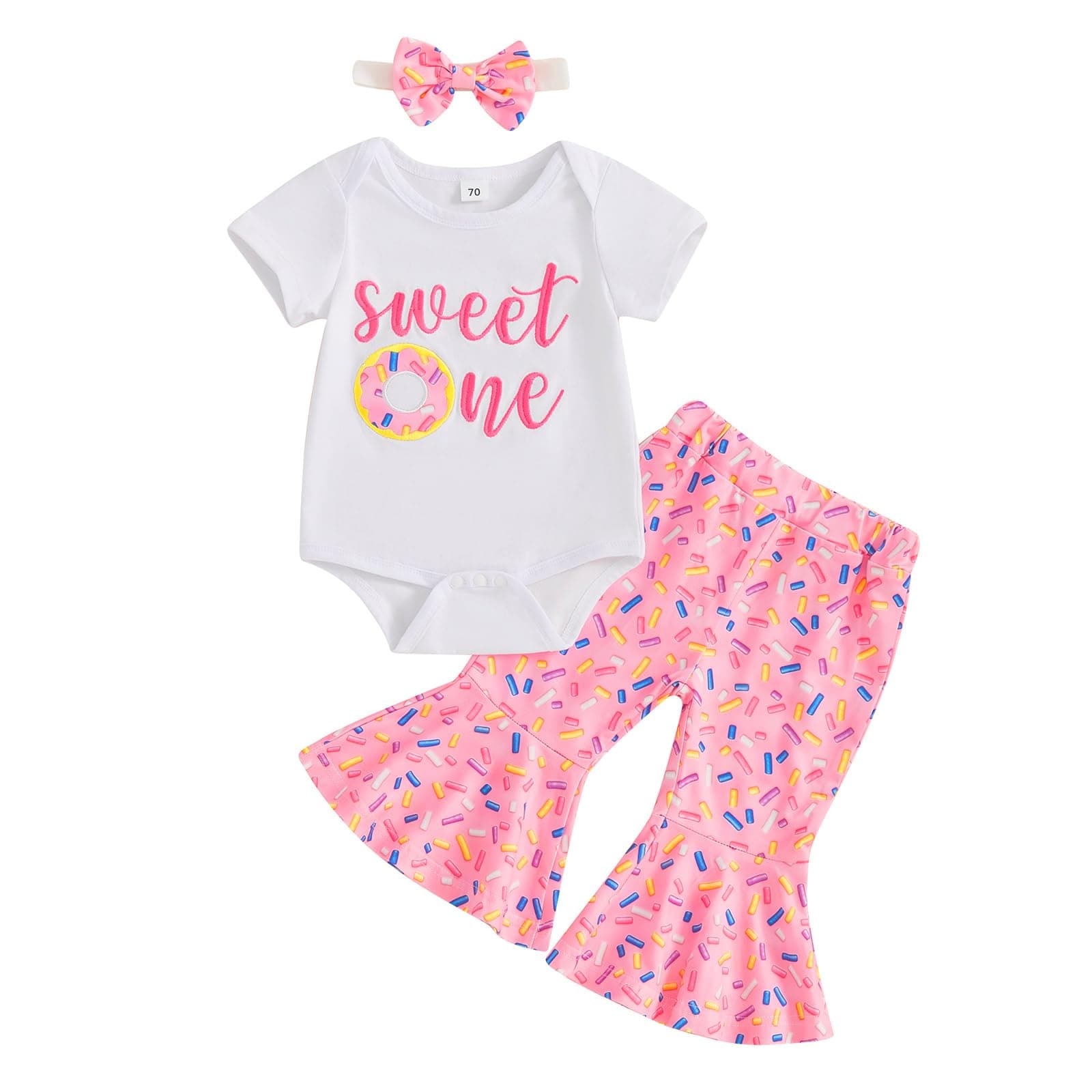 Eadrioss Toddler Girl Sweet Birthday Outfit Shirt & Bell Bottom Pants