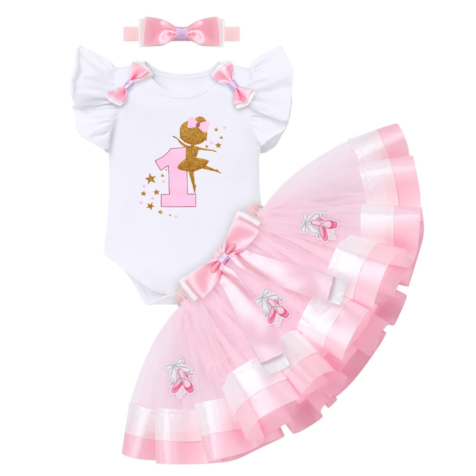 Baby Girl Unicorn Bee Theme Birthday Party Outfit