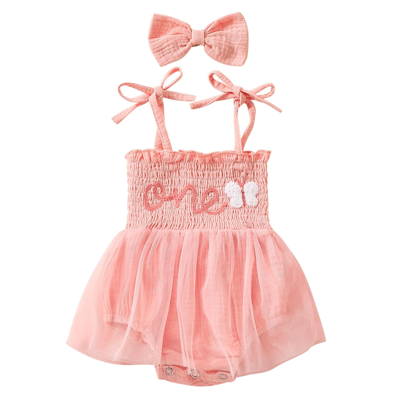 ODASDO Baby Girl Birthday Outfit Photo Shooting Props Set