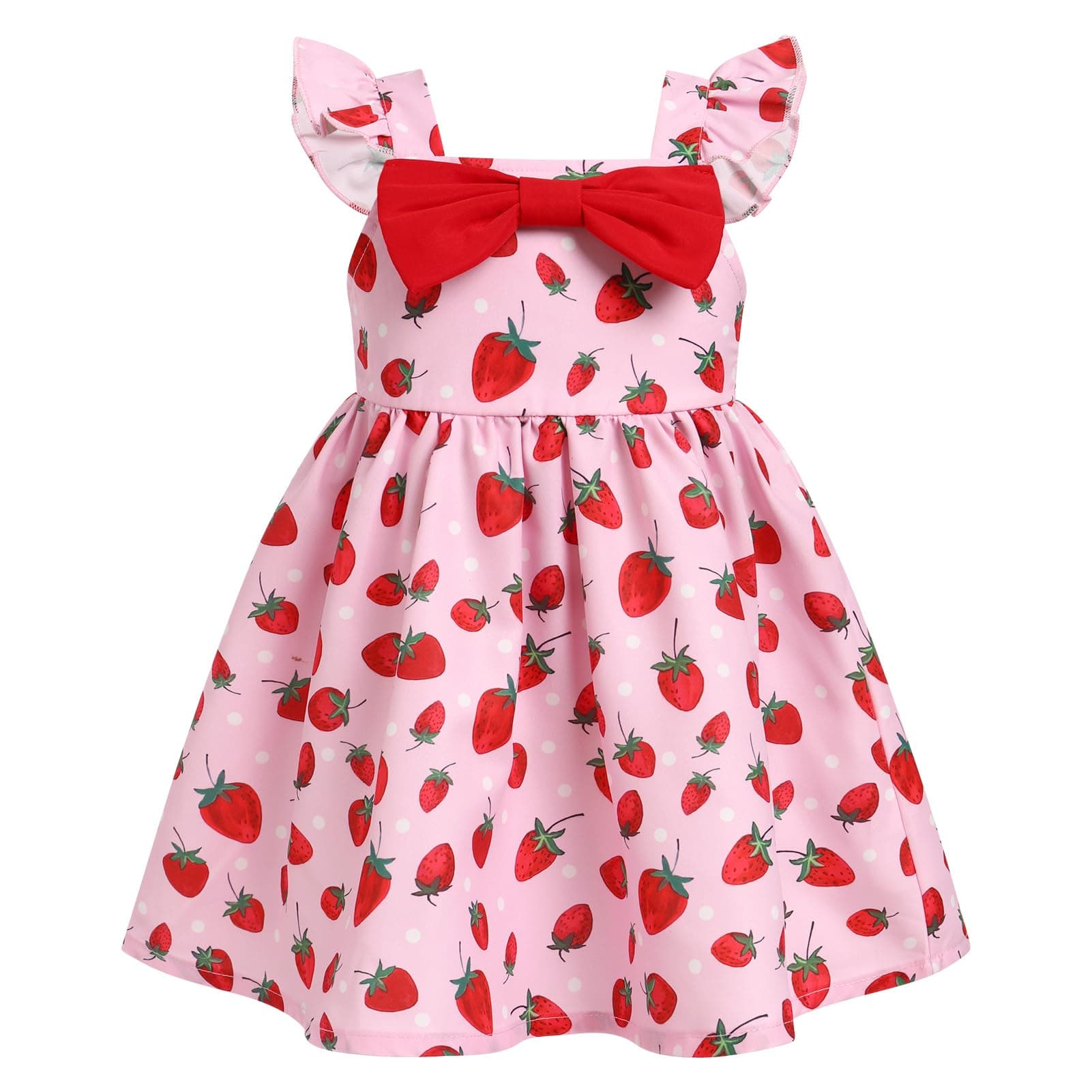 ODASDO Princess Bowknot Dress for Toddler Girls Weddings Summer Casual