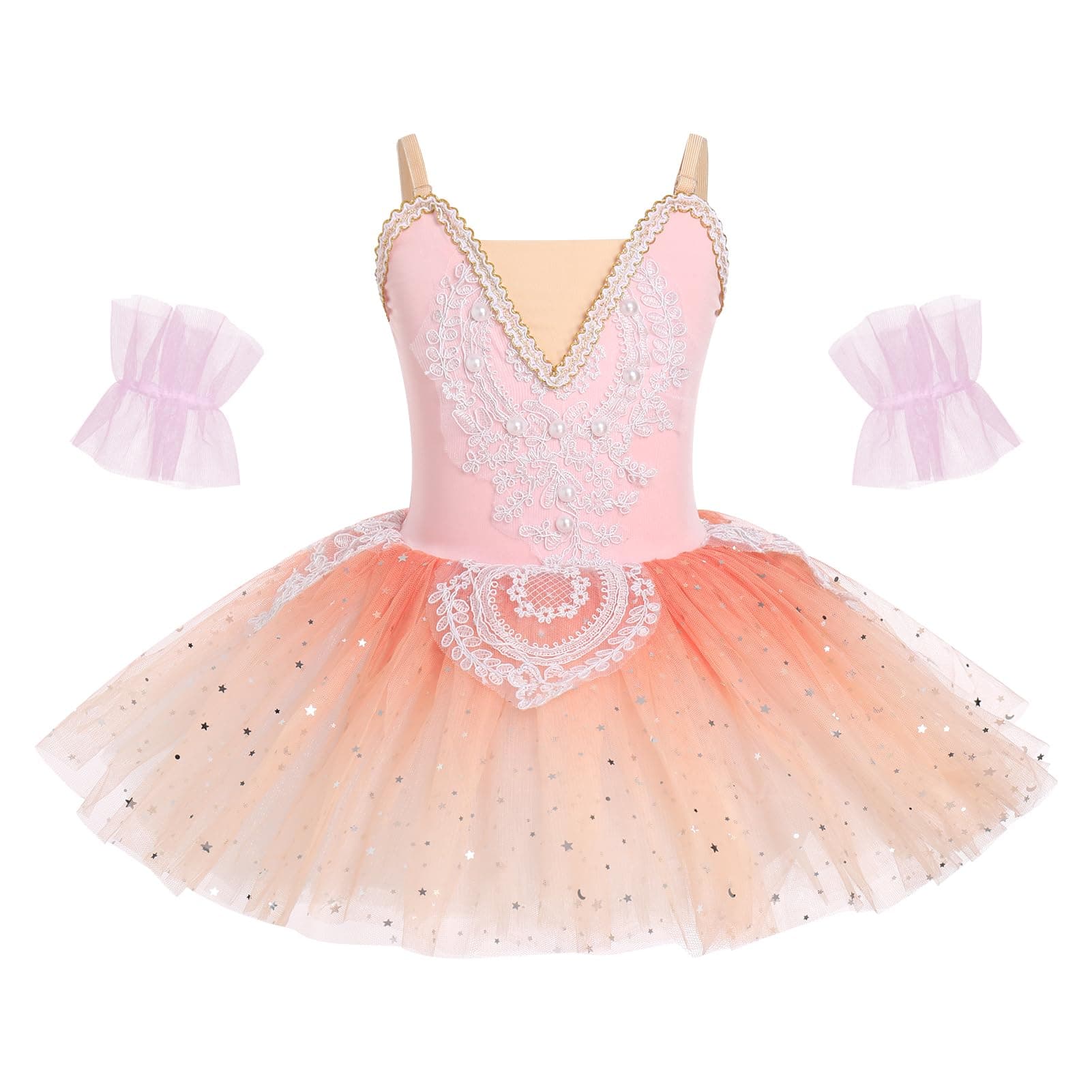 Girl's Ballet Tutu Dress for Ice Skating Performance