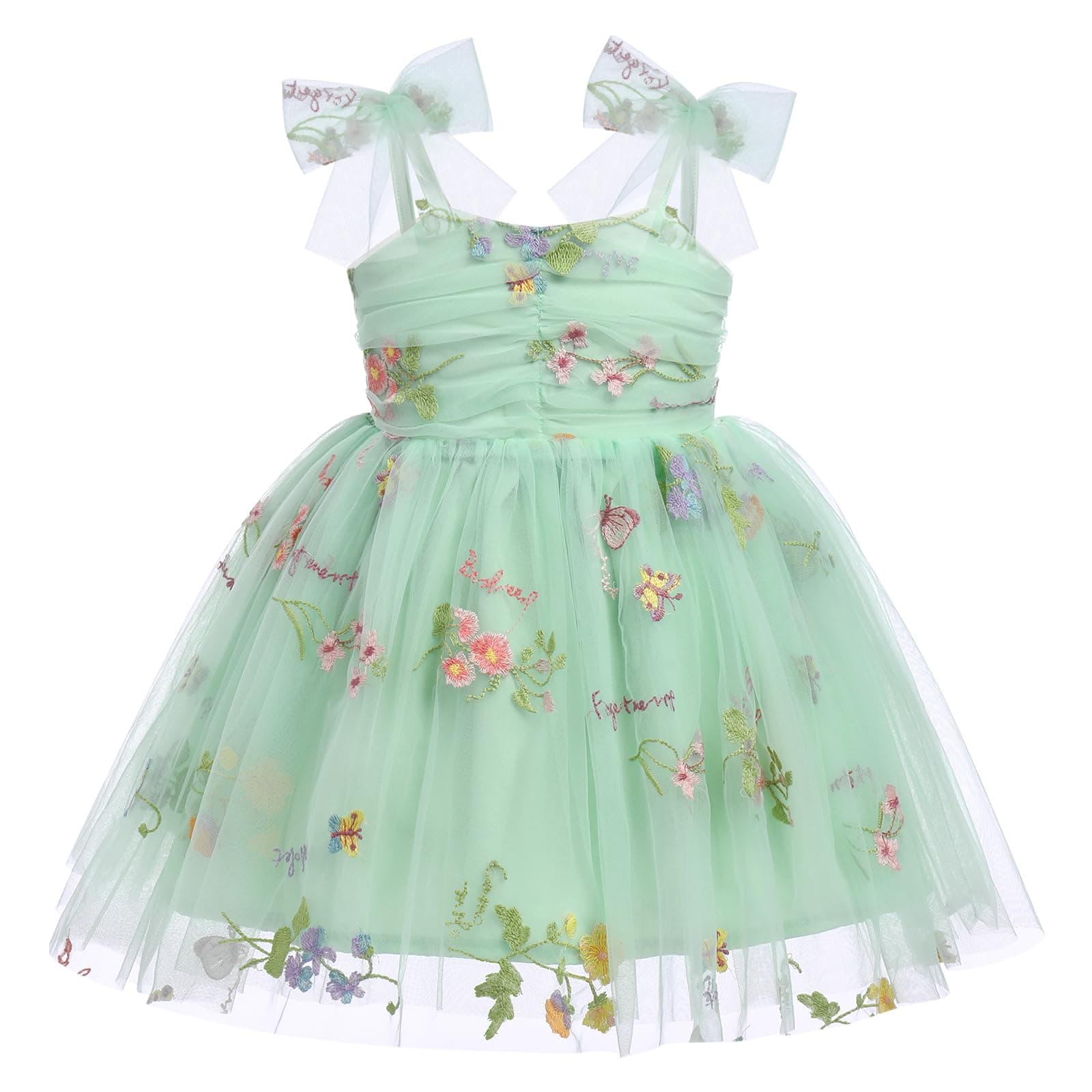 ODOLDI Toddler Girl Tutu Birthday Dress Sleeveless Spaghetti Straps